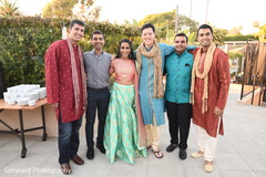 Dazzling Indian bride and groomsmen portrait. Dazzling Indian bride and groomsmen portrait.