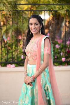 Enchanting Indian bride on her sangeet outfit. Enchanting Indian bride on her sangeet outfit.