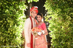 Glowing couple on their Indian wedding ceremony fashion. Glowing couple on their Indian wedding ceremony fashion.