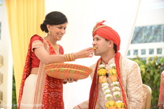 Indian groom at the kansar bhakshan ritual. Indian groom at the kansar bhakshan ritual.