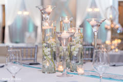 Indian wedding reception table decorations. Indian wedding reception table decorations.