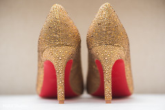 Elegant Indian bridal golden ceremony shoes. Elegant Indian bridal golden ceremony shoes.
