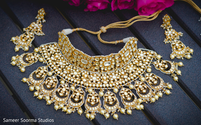 Jewelry details of the Indian bride