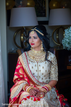 Adorable indian bride looking out the window Adorable indian bride looking out the window