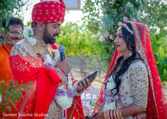 Indian groom reciting his vows Indian groom reciting his vows