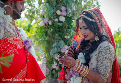 Indian bride reciting her vows Indian bride reciting her vows