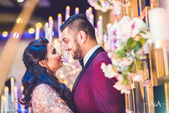 Indian bride and groom having a tender moment Indian bride and groom having a tender moment
