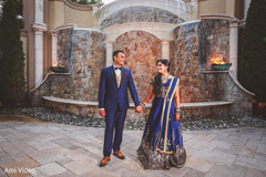 Lovely Indian couple at their wedding reception outfits. Lovely Indian couple at their wedding reception outfits.