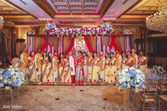 Indian couple with bridesmaids and groomsmen photo. Indian couple with bridesmaids and groomsmen photo.