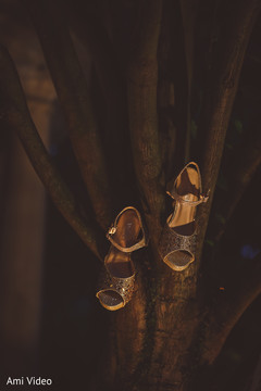 Golden maharani's wedding ceremony shoes. Golden maharani's wedding ceremony shoes.