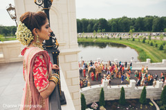 Maharani observing the baraat Maharani observing the baraat