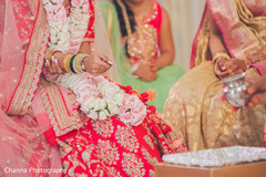 Close up capture of Indian bride during rituals Close up capture of Indian bride during rituals