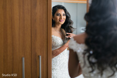 Lovely capture of Indian bride getting ready. Lovely capture of Indian bride getting ready.