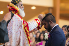 Special moment for Indian groom at ceremony. Special moment for Indian groom at ceremony.
