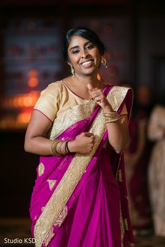 Sweet Indian bridesmaid posing for photo shoot. Sweet Indian bridesmaid posing for photo shoot.