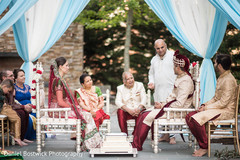 Indian bride and groom during the ceremony Indian bride and groom during the ceremony