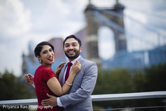 Indian groom and bride posing outdoors Indian groom and bride posing outdoors