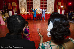 Guests performing a choreography at the venue Guests performing a choreography at the venue