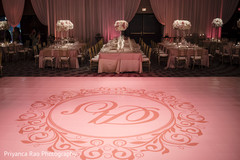 Initials of the lovebirds at the venue Initials of the lovebirds at the venue