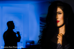 Amazing shot of Indian bride and groom with lights Amazing shot of Indian bride and groom with lights