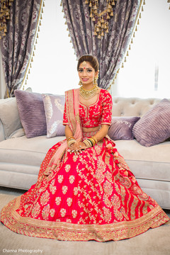 Maharani posing for pictures wearing the lengha Maharani posing for pictures wearing the lengha