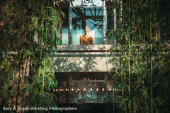 Indian bride looking through the window Indian bride looking through the window