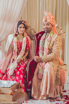 Maharani and Raja during the pre wedding rituals Maharani and Raja during the pre wedding rituals