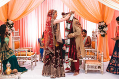 Indian goom receiving his jaimala Indian goom receiving his jaimala