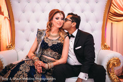 Indian groom sweetly kissing the bride Indian groom sweetly kissing the bride