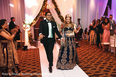Indian newlyweds making their entrance Indian newlyweds making their entrance
