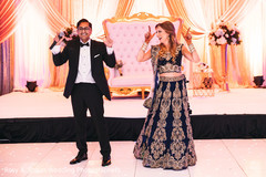 Indian newlyweds dancing and having fun Indian newlyweds dancing and having fun