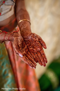 Detailed Indian bridal hands mehndi art. Detailed Indian bridal hands mehndi art.