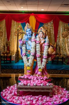 Lovely Indian wedding Gods decoration. Lovely Indian wedding Gods decoration.