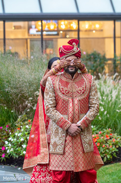 Sweet Indian bride about to meet the groom. Sweet Indian bride about to meet the groom.