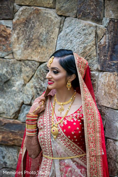 Indian bride on her ceremony outfit capture. Indian bride on her ceremony outfit capture.