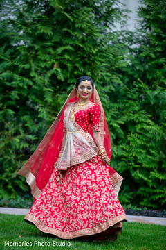 Stunning Indian bride ceremony look. Stunning Indian bride ceremony look.
