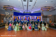 Wedding reception of Indian couple with bridesmaids and groomsmen. Wedding reception of Indian couple with bridesmaids and groomsmen.