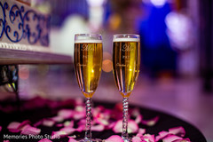 Indian couple's reception cheers cups. Indian couple's reception cheers cups.