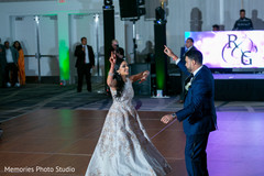 Great dance of Indian couple at reception party. Great dance of Indian couple at reception party.
