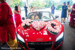 Elegant Indian lovebirds wedding vehicle. Elegant Indian lovebirds wedding vehicle.