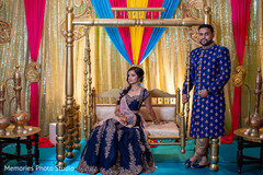 Fabulous Indian bride and groom's sangeet photo session. Fabulous Indian bride and groom's sangeet photo session.