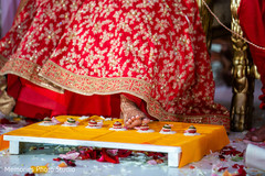 Maharani during her saptapadi ritual. Maharani during her saptapadi ritual.