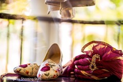Closeup capture of Indian groom's mojaris and turban. Closeup capture of Indian groom's mojaris and turban.