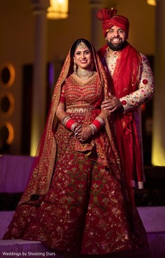 Stunning portrait of Indian bride and groom . Stunning portrait of Indian bride and groom .