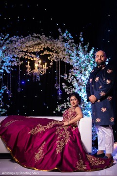 Elegant Indian bride and groom posing for photo shoot. Elegant Indian bride and groom posing for photo shoot.