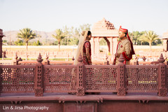 Cute Indian bride and groom's first look capture. Cute Indian bride and groom's first look capture.