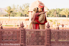Indian bride and groom romantic first glance. Indian bride and groom romantic first glance.