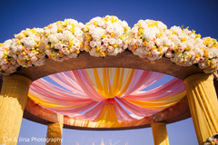 Dreamy Indian wedding ceremony mandap flowers decoration. Dreamy Indian wedding ceremony mandap flowers decoration.