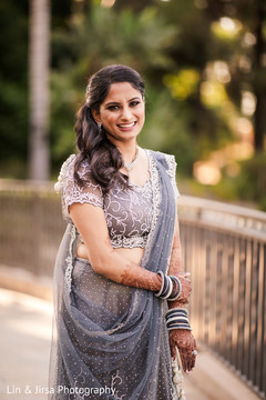 Dazzling Indian bride reception look. Dazzling Indian bride reception look.