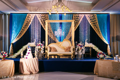 Magnificent Indian wedding reception stage decor. Magnificent Indian wedding reception stage decor.